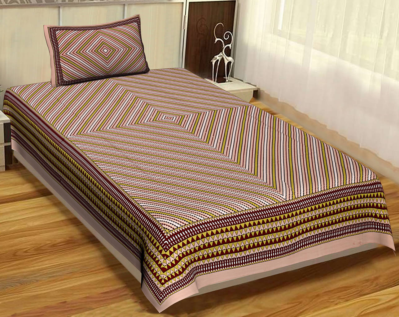 Uniqchoice Cotton Single Bedsheet ( Brown )     			Uniqchoice Cotton Single Bedsheet ( Brown )