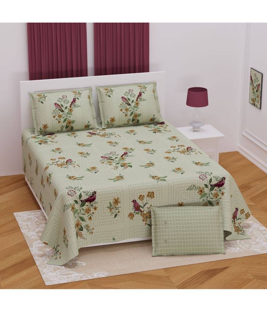     			Uniqchoice Cotton King Bedsheet ( Green )