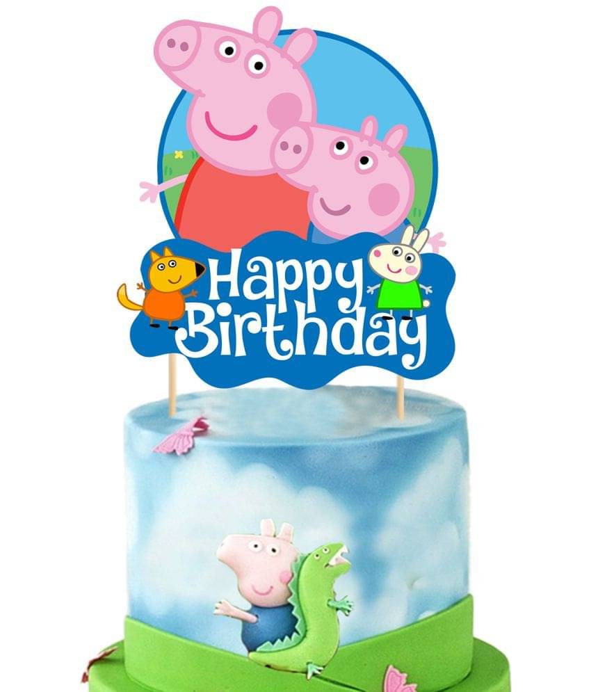     			Zyozi 1 Pcs Peppa Pig Cake Topper for Birthday ,Cake Topper For Peppa Pig and Kids Cake Topper,Peppa Pig Cake Decoration