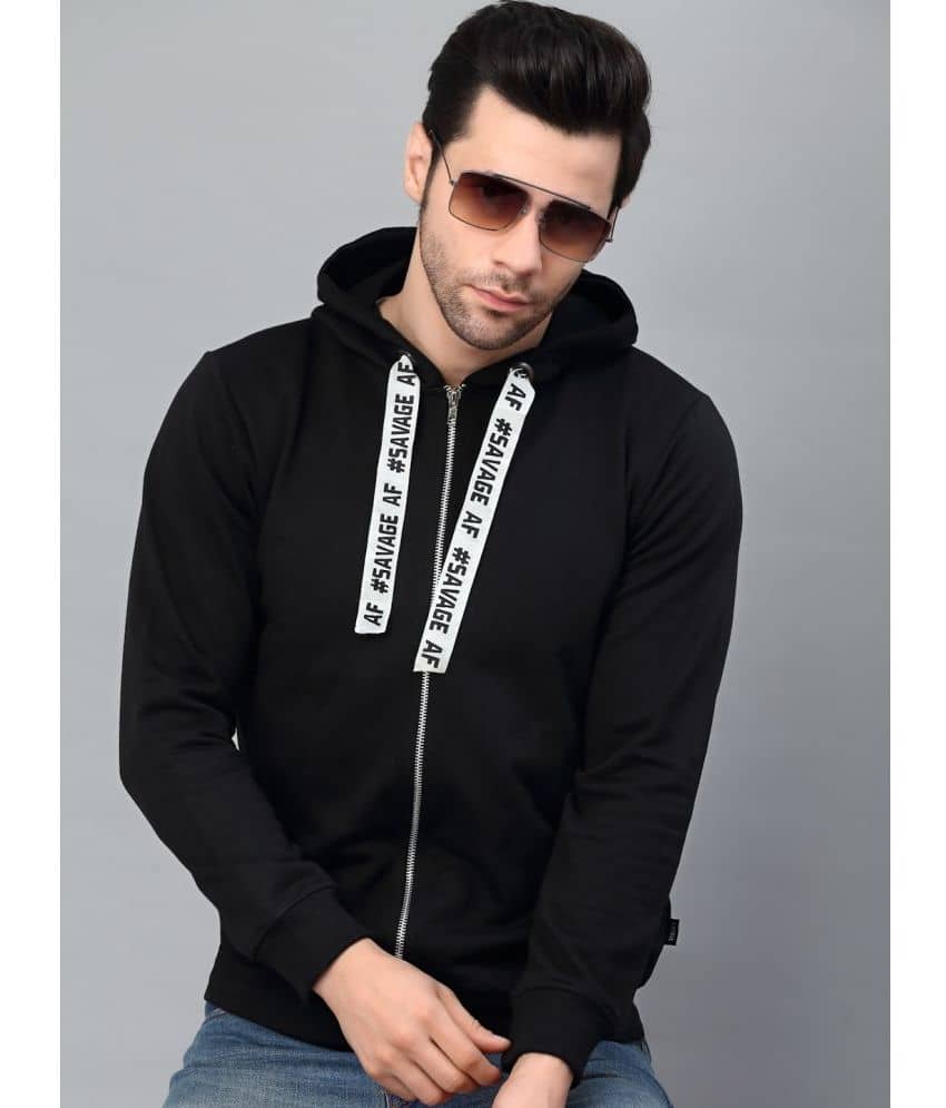 Rigo - Black Fleece Regular Fit Men's Casual Jacket ( Pack of 1 ) - Jackets & Coats | Buy online on ZillyBuy