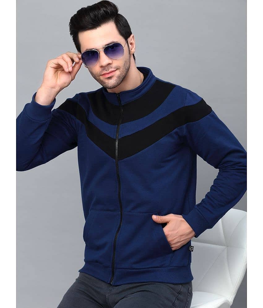 Rigo - Blue Fleece Regular Fit Men's Casual Jacket ( Pack of 1 ) - Jackets & Coats | Buy online on ZillyBuy