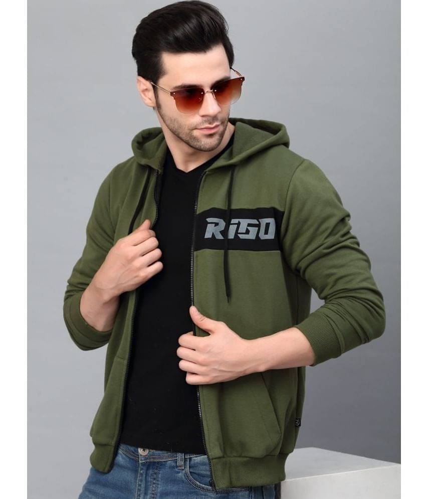    			Rigo - Green Fleece Regular Fit Men's Casual Jacket ( Pack of 1 )