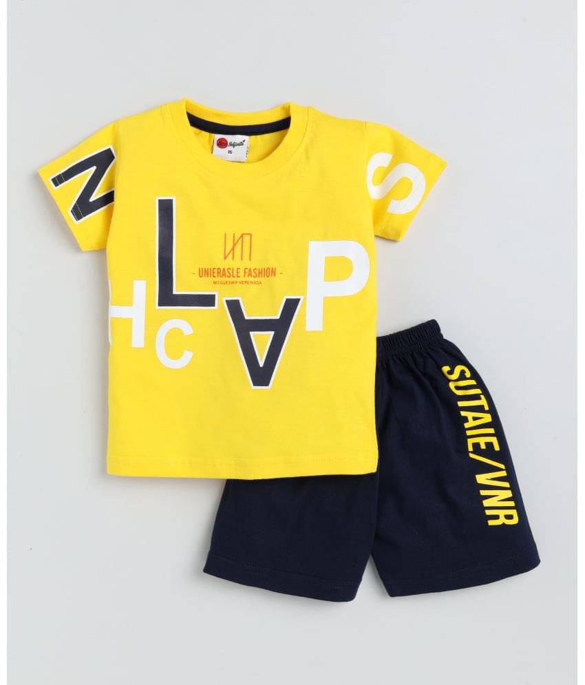     			Mars Infiniti Pack of 1 Unisex for Baby Cotton T-Shirt & Shorts ( Yellow )