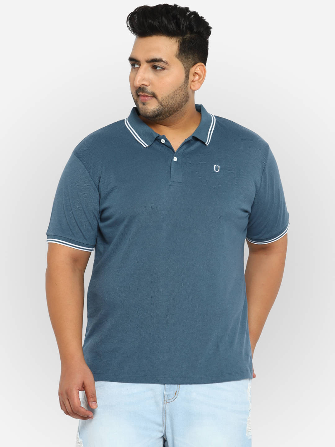     			Urbano Plus Pack of 1 Cotton Regular Fit Solid Half Sleeves Men's Polo T Shirt ( Dark Grey )