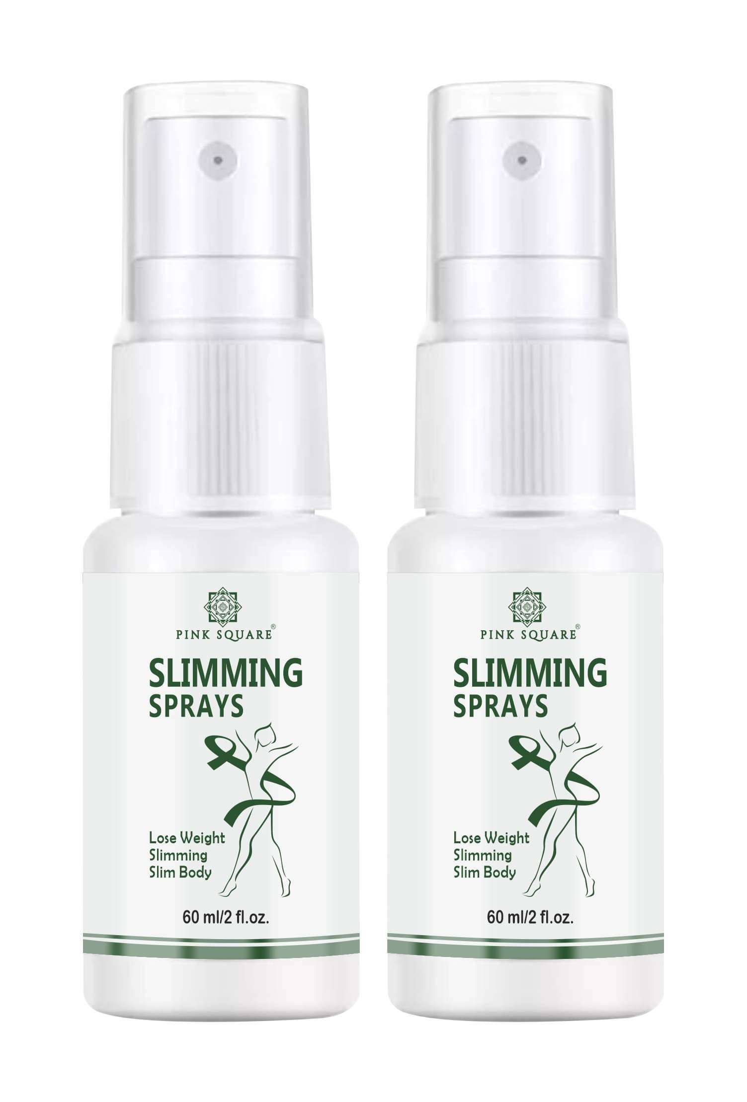     			pink square Body Slimming Spray Oil Reduce Fat Burner from Belly Shaping & Firming Oil 100 mL Pack of 2