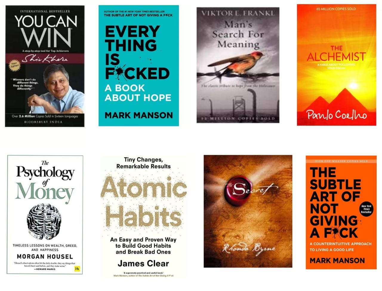 ( Combo of 8 books ) You can win + everything + men search + alchemist + money + atomic + secret + subtle art ( Combo of 8 books ) You can win + everything + men search + alchemist + money + atomic + secret + subtle art