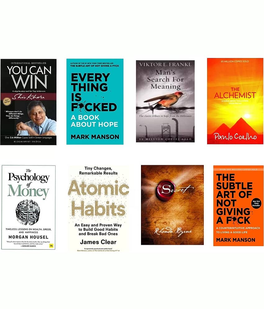 ( Combo of 8 books ) You can win + everything + men search + alchemist + money + atomic + secret + subtle art - Stationery | Buy online on ZillyBuy