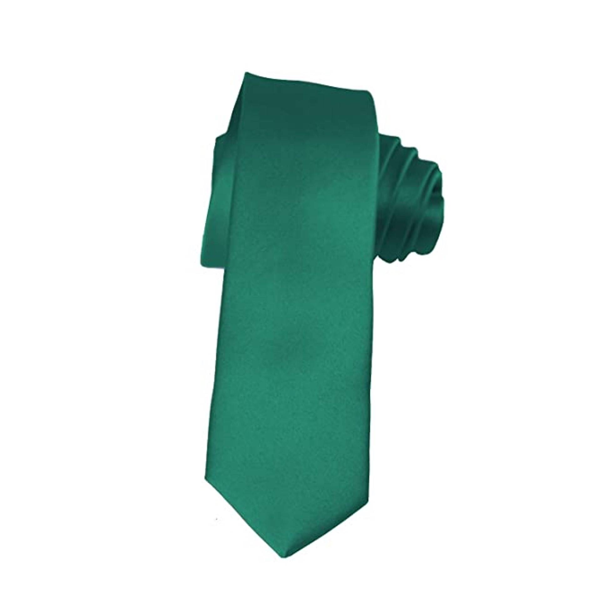     			PENYAN Green Plain Cotton Necktie