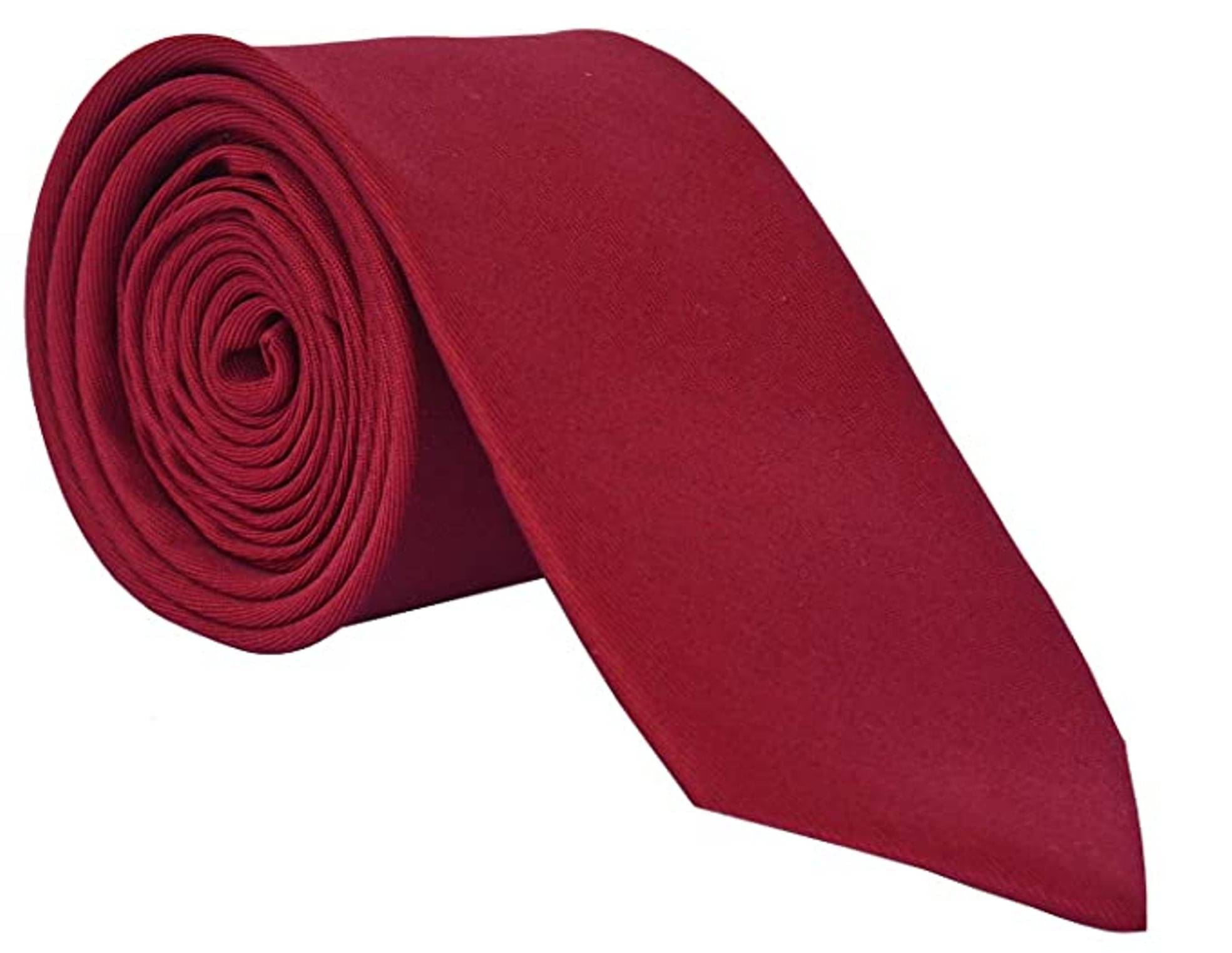     			PENYAN Maroon Plain Cotton Necktie