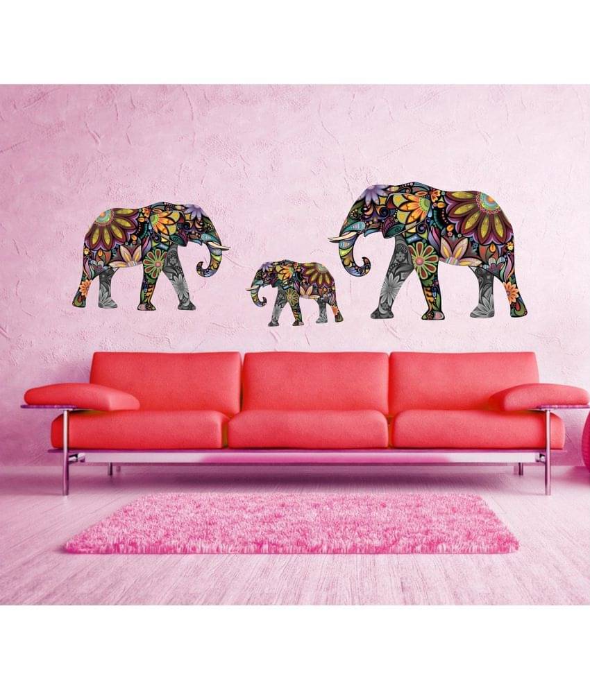 Asmi Collection Beautiful Elephants Family Wall Sticker ( 90 x 160 cms ) Asmi Collection Beautiful Elephants Family Wall Sticker ( 90 x 160 cms )