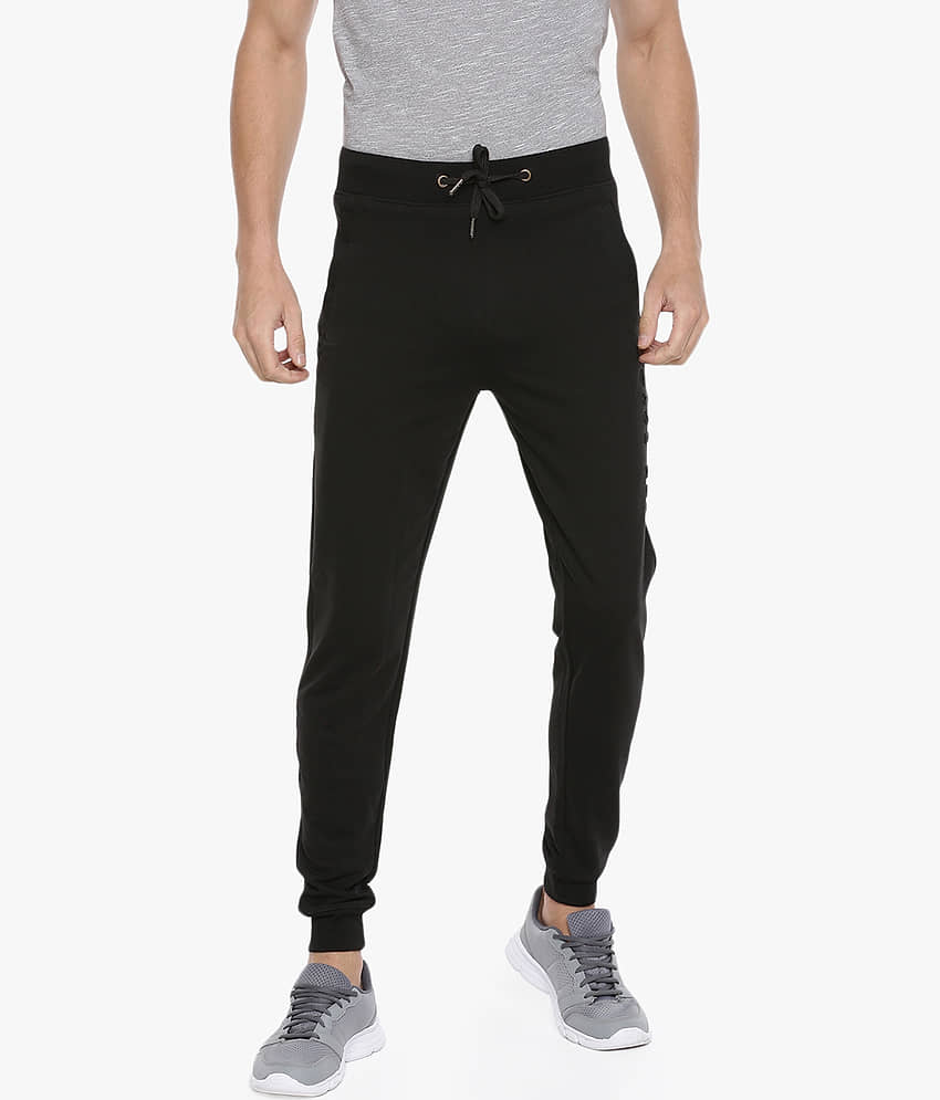 Force NXT - Black Cotton Men's Joggers ( Pack of 1 ) - Track Pants | Buy online on ZillyBuy