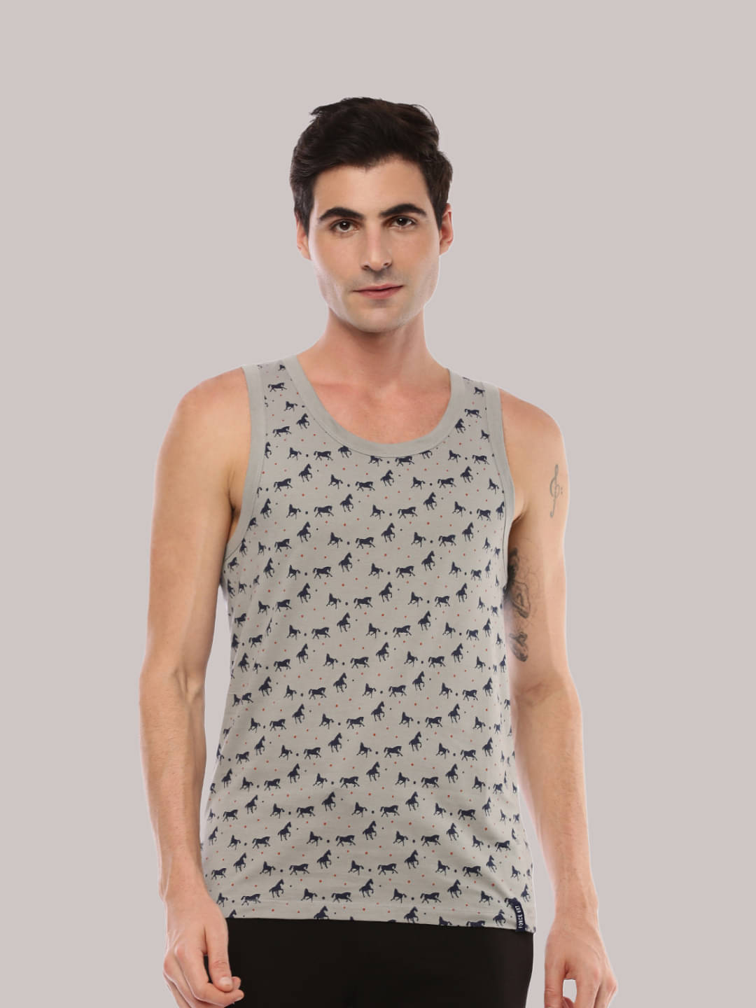 Force NXT Pack of 1 Cotton Regular Fit Men's T-Shirt ( Grey Melange ) Force NXT Pack of 1 Cotton Regular Fit Men's T-Shirt ( Grey Melange )