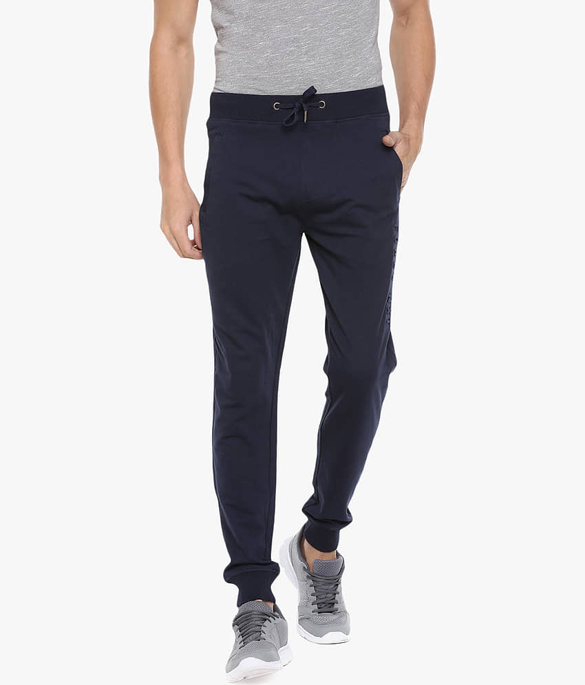 Force NXT - Navy Cotton Men's Joggers ( Pack of 1 ) - Track Pants | Buy online on ZillyBuy