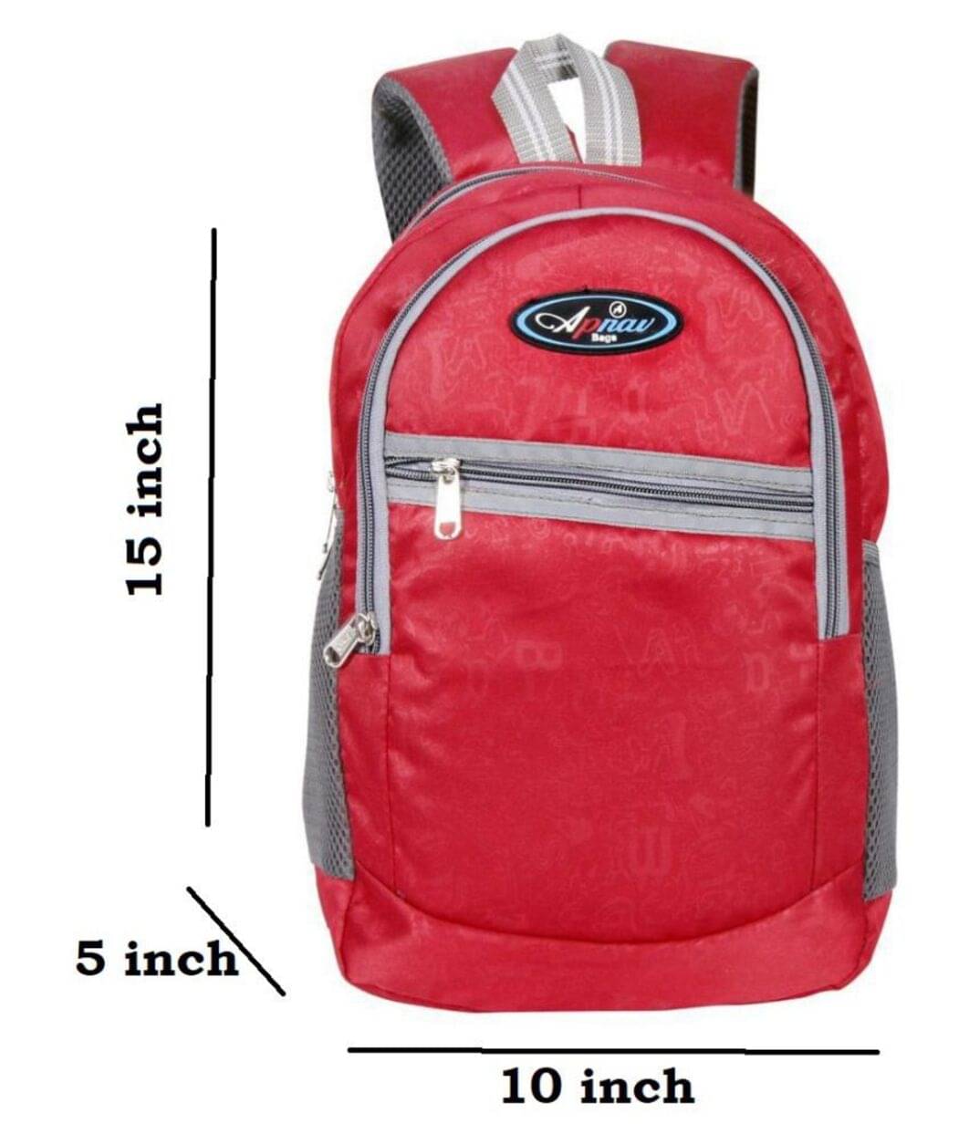     			Apnav 15 Ltrs Red Polyester College Bag