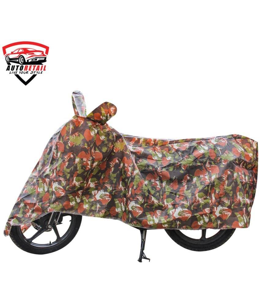     			AutoRetail - Jungle Dust Proof Two Wheeler Polyster Cover With (Mirror Pocket) for Pulsar NS 200 ( Pack of 1 )