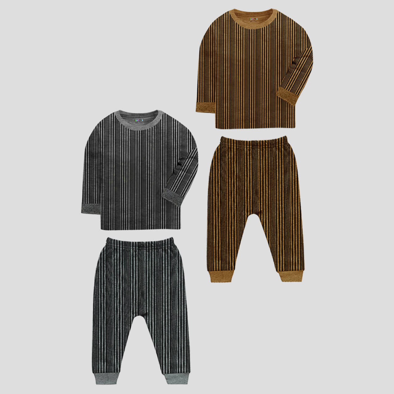     			Kuchipoo Kids Thermal Pajama and Vest - Set of 2
