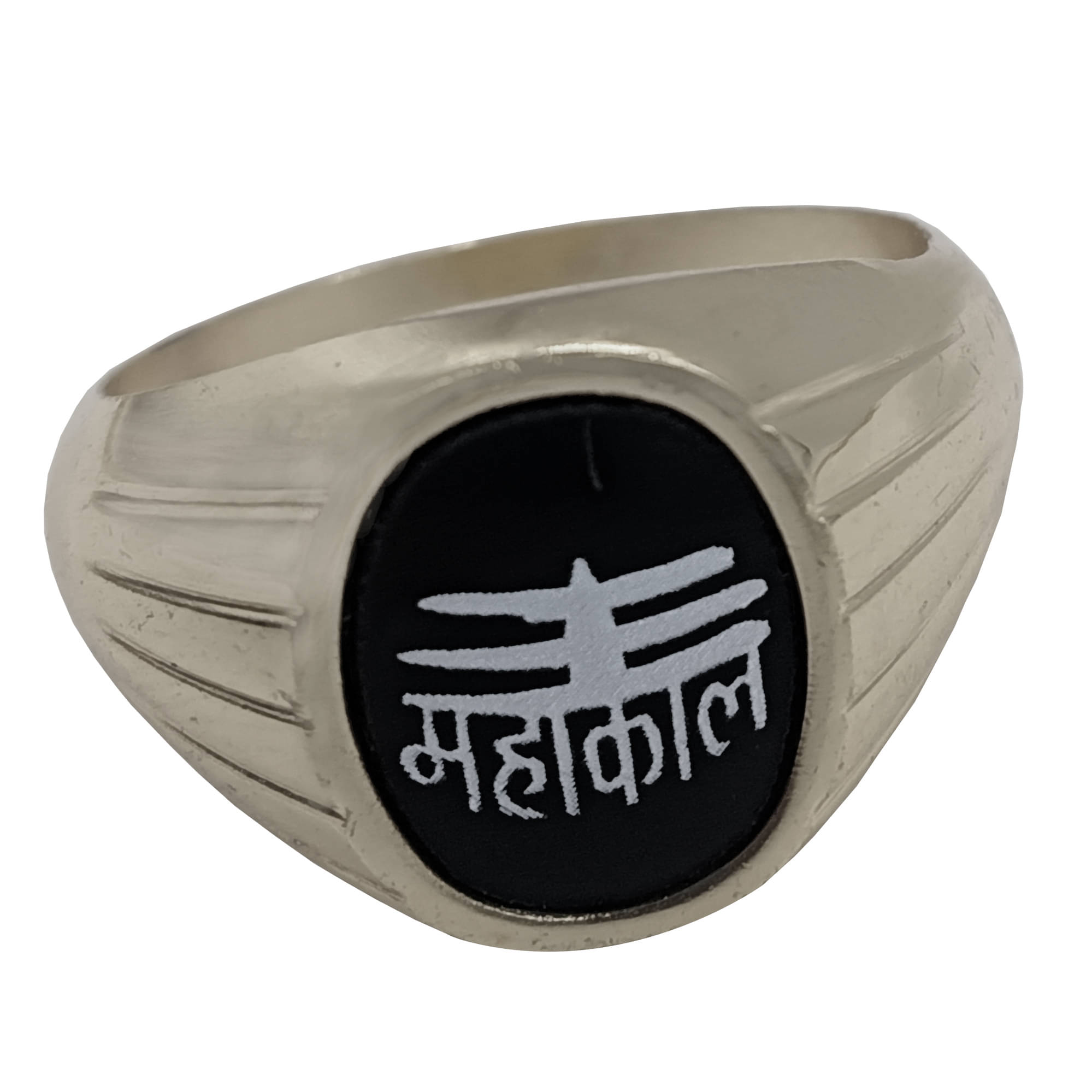 SHANKH-KRIVA - Silver Rings ( Pack of 1 ) SHANKH-KRIVA - Silver Rings ( Pack of 1 )