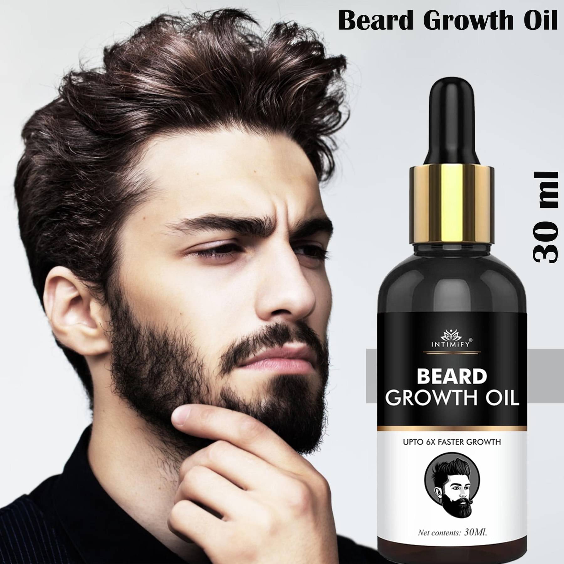 Intimify Beard Growth Oil, beard growth, beard growth oil, hair beard oil, moustache growth oil, 30 ml Intimify Beard Growth Oil, beard growth, beard growth oil, hair beard oil, moustache growth oil, 30 ml