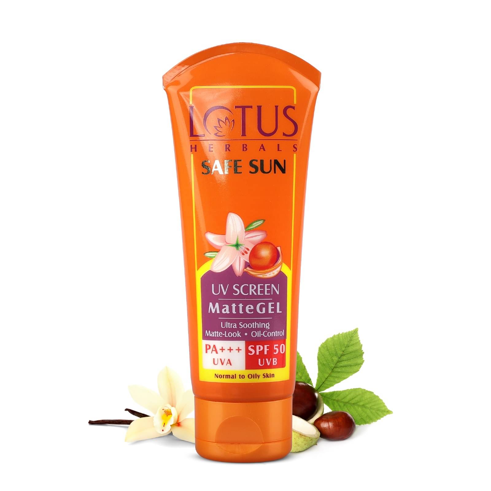     			Lotus Herbals Safe Sun Uv Screen Mattegel Spf 50, Mattegel, No White Cast, Pa+++ , 30G