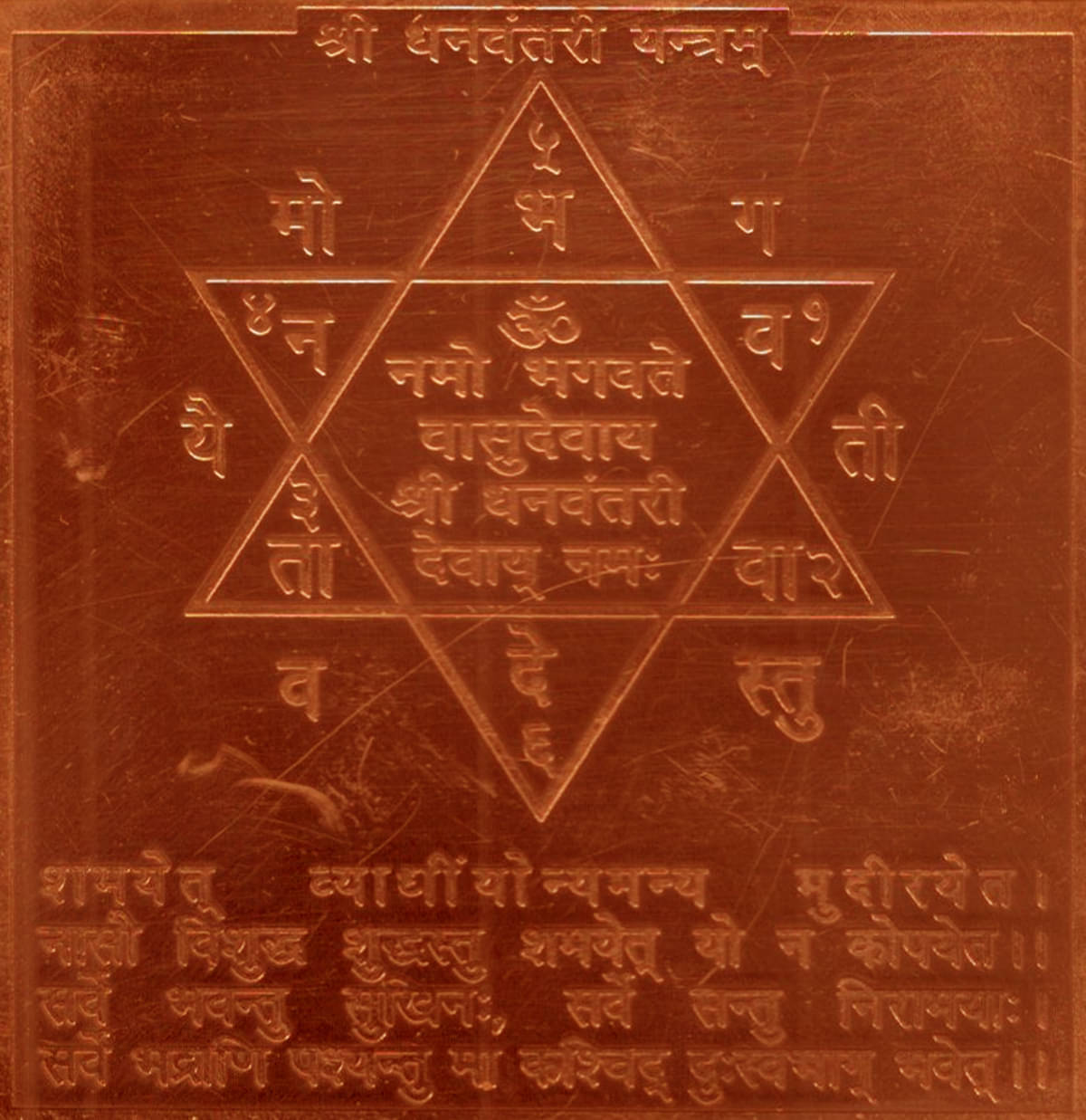     			Sri Bakthi Today Sri Dhanvantri Yantra Dhanwanthari Yendram Copper