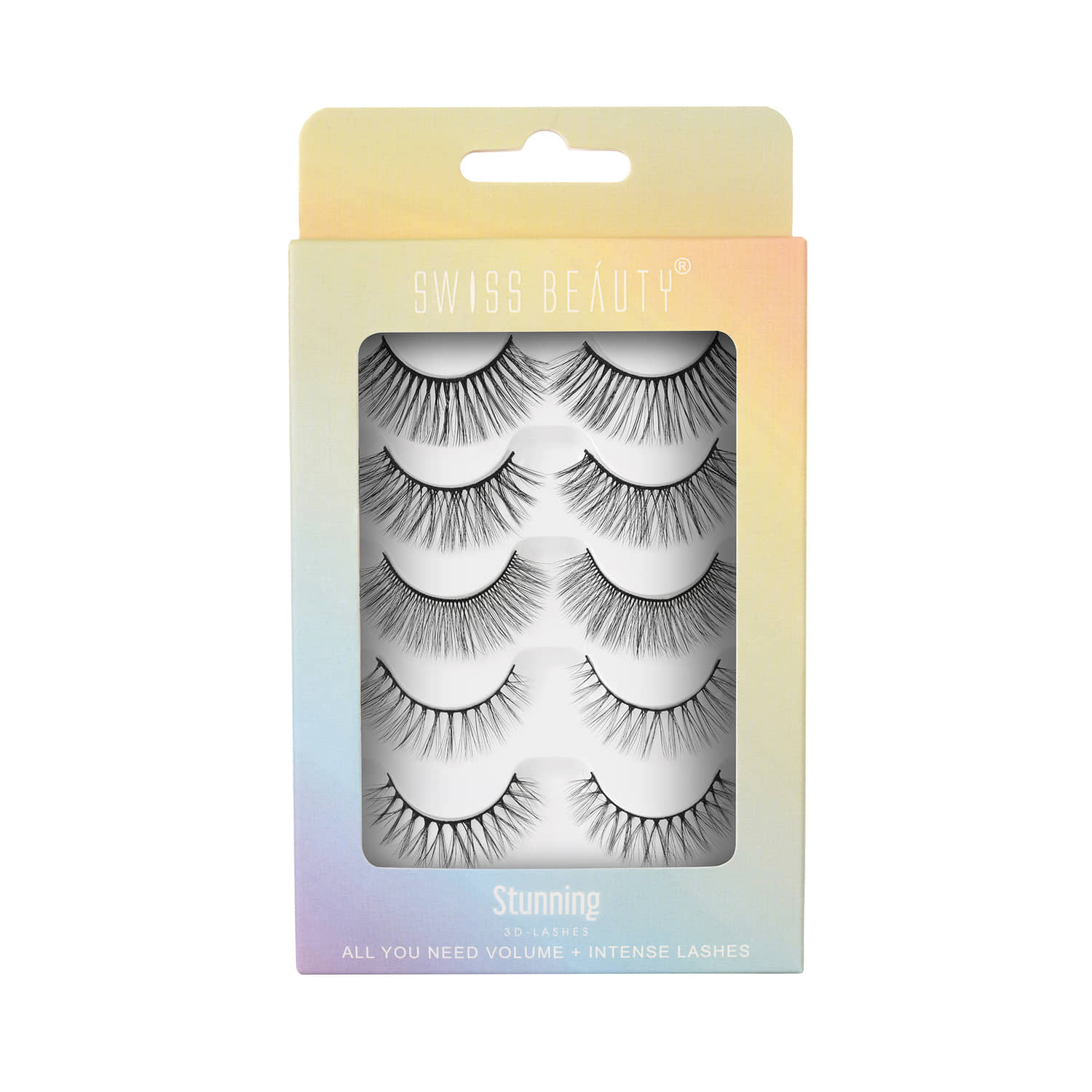 Swiss Beauty 3D-Lashes - (Stunning Set of 5) - Makeup - Eyes | Buy online on ZillyBuy