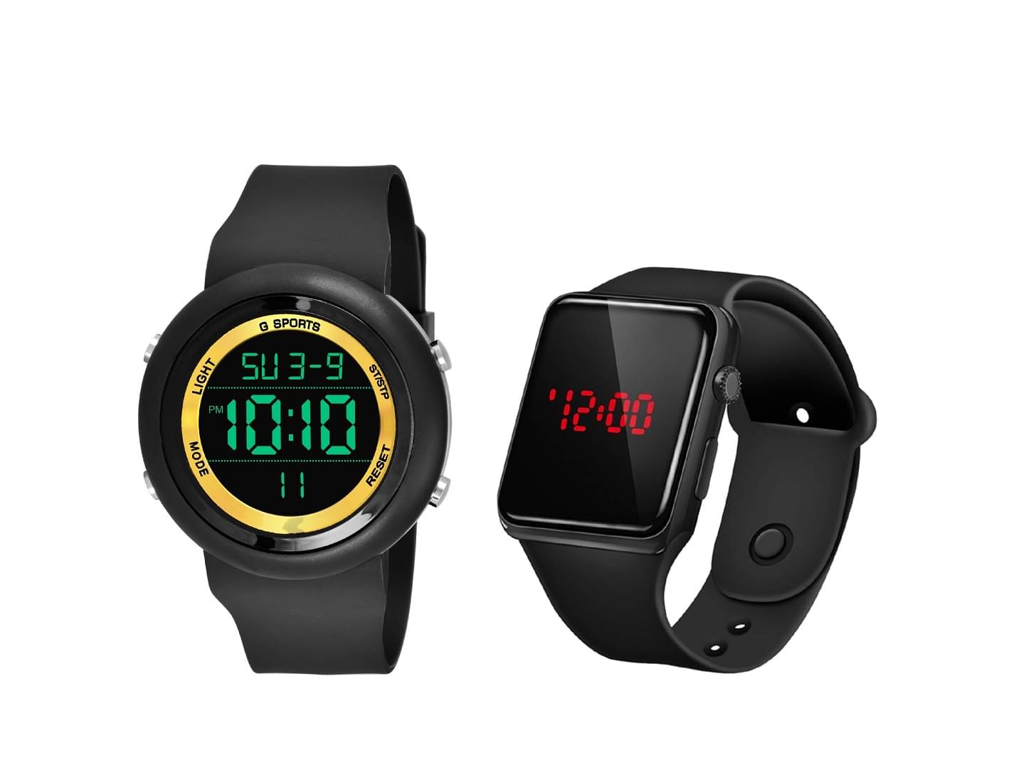     			DECLASSE - Black Resin Digital Men's Watch