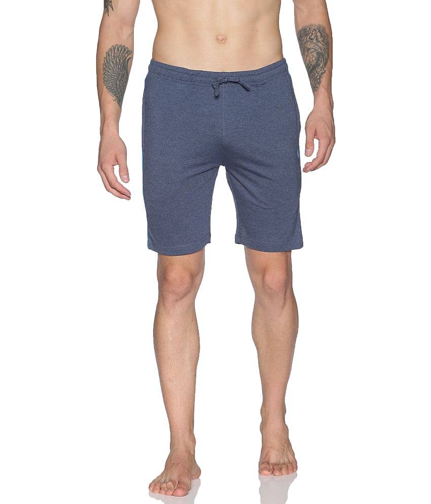 Dollar Athleisure - Blue Cotton Men's Shorts ( Pack of 1 ) - Shorts | Buy online on ZillyBuy