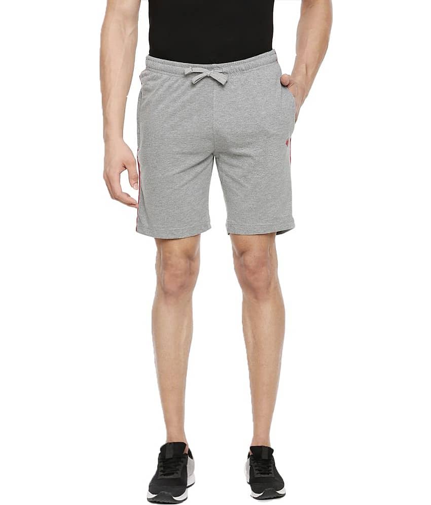 Dollar Athleisure - Grey Cotton Men's Shorts ( Pack of 1 ) - Shorts | Buy online on ZillyBuy
