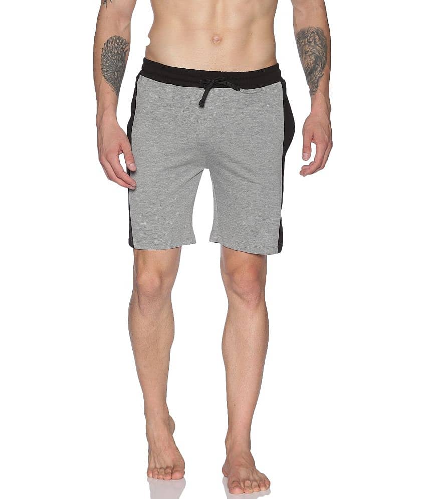 Dollar Athleisure - Grey Cotton Men's Shorts ( Pack of 1 ) - Shorts | Buy online on ZillyBuy