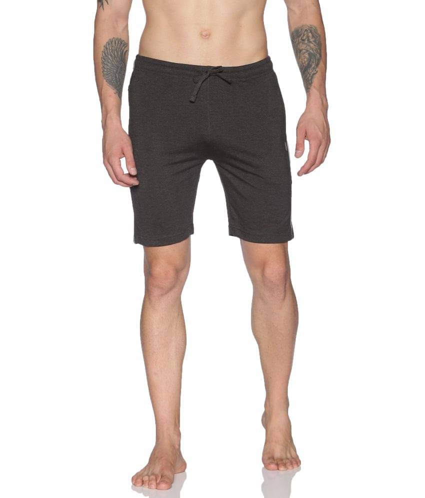 Dollar Athleisure - Grey Cotton Men's Shorts ( Pack of 1 ) Dollar Athleisure - Grey Cotton Men's Shorts ( Pack of 1 )