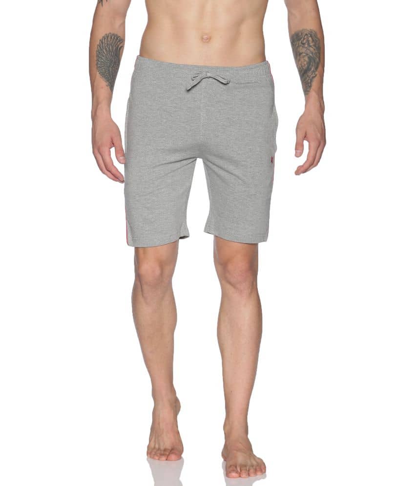 Dollar Athleisure - Grey Cotton Men's Shorts ( Pack of 1 ) - Shorts | Buy online on ZillyBuy