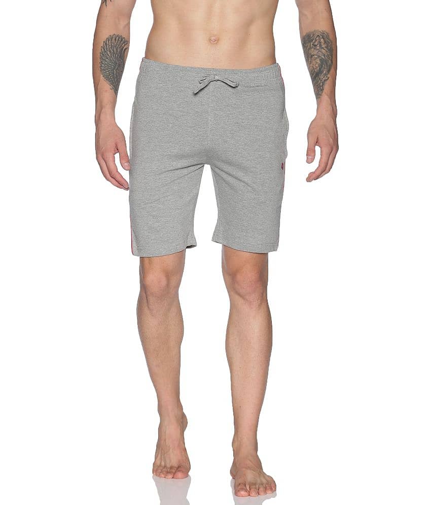 Dollar Athleisure - Grey Cotton Men's Shorts ( Pack of 1 ) - Shorts | Buy online on ZillyBuy