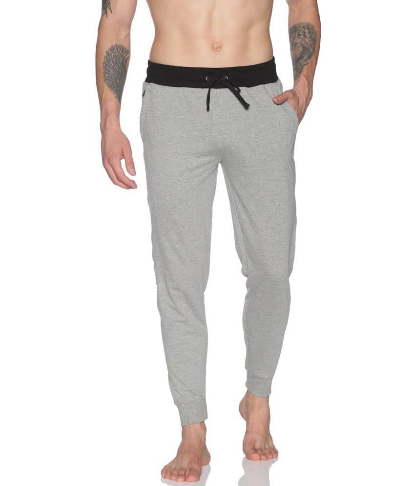 Dollar Athleisure - Grey Cotton Men's Joggers ( Pack of 1 ) - Track Pants | Buy online on ZillyBuy