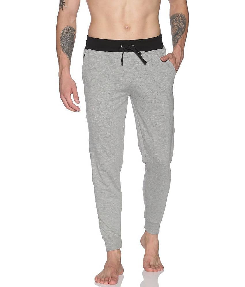 Dollar Athleisure - Grey Cotton Men's Joggers ( Pack of 1 ) - Track Pants | Buy online on ZillyBuy