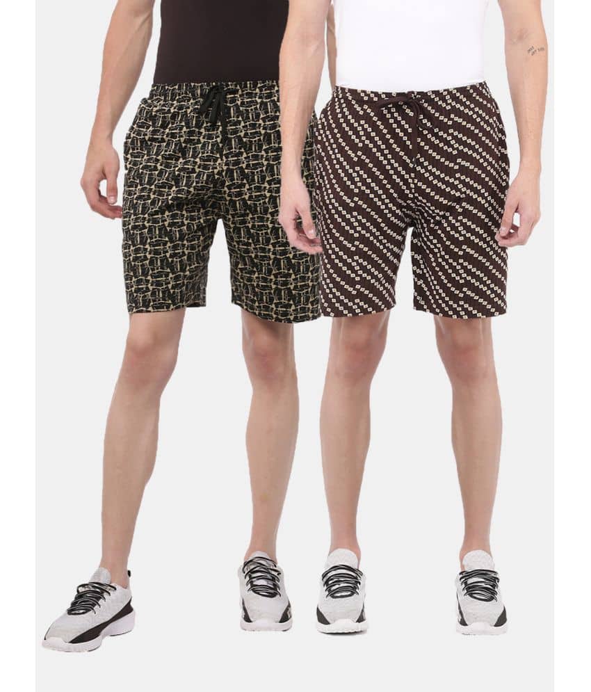 Dollar Athleisure - Multi Cotton Men's Shorts ( Pack of 2 ) - Shorts | Buy online on ZillyBuy