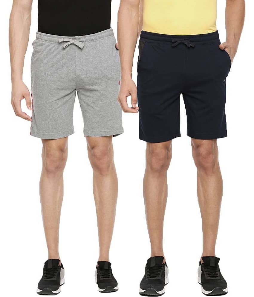 Dollar Athleisure - Multi Cotton Men's Shorts ( Pack of 2 ) - Shorts | Buy online on ZillyBuy