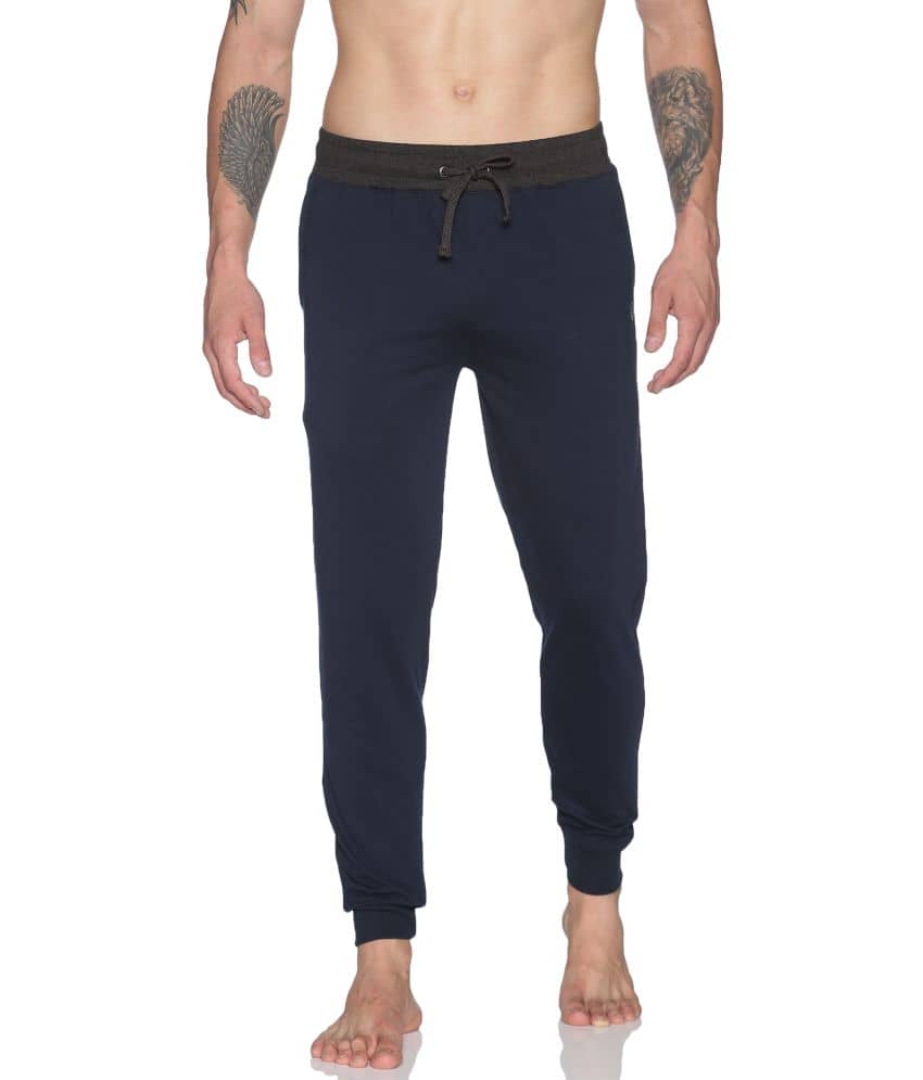 Dollar Athleisure - Navy Cotton Men's Joggers ( Pack of 1 ) - Track Pants | Buy online on ZillyBuy