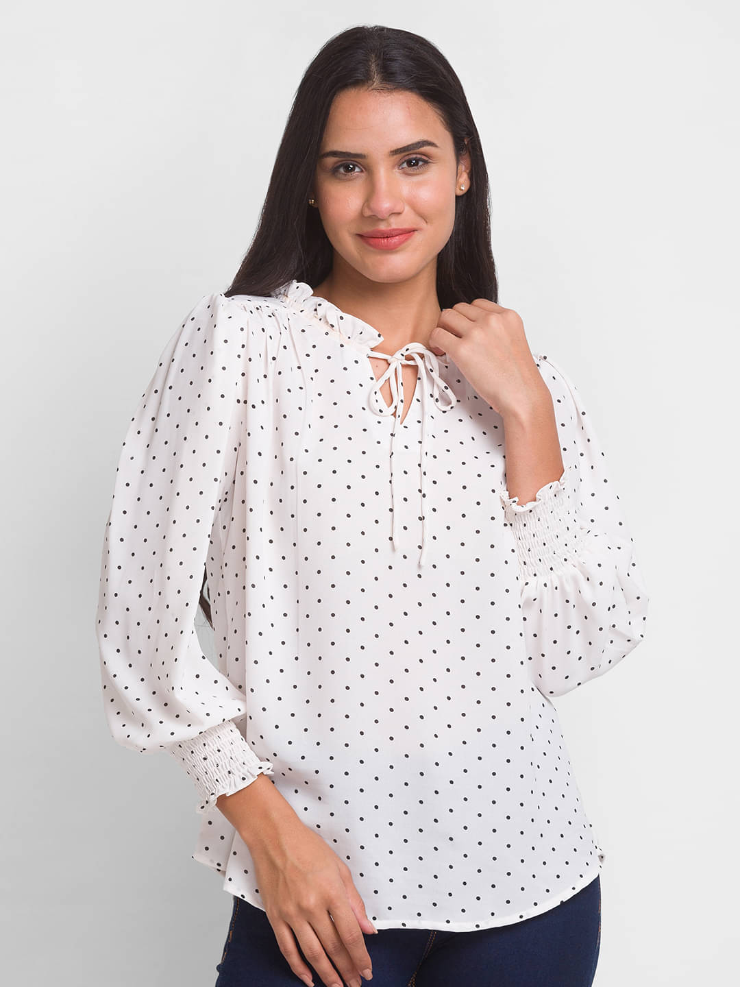 Globus - White Polyester Women's Regular Top ( Pack of 1 ) Globus - White Polyester Women's Regular Top ( Pack of 1 )