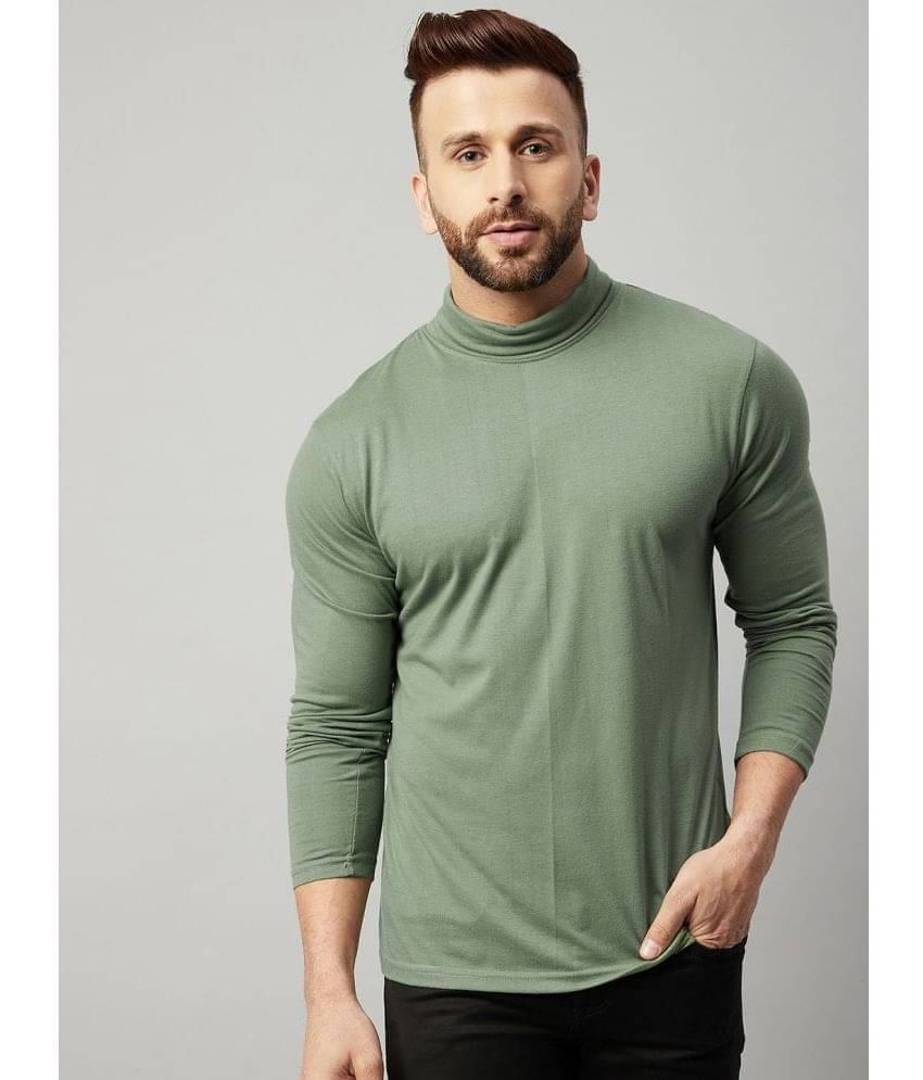 Gritstones Pack of 1 Cotton Blend Regular Fit Men's T-Shirt ( Mint Green )     			Gritstones Pack of 1 Cotton Blend Regular Fit Men's T-Shirt ( Mint Green )