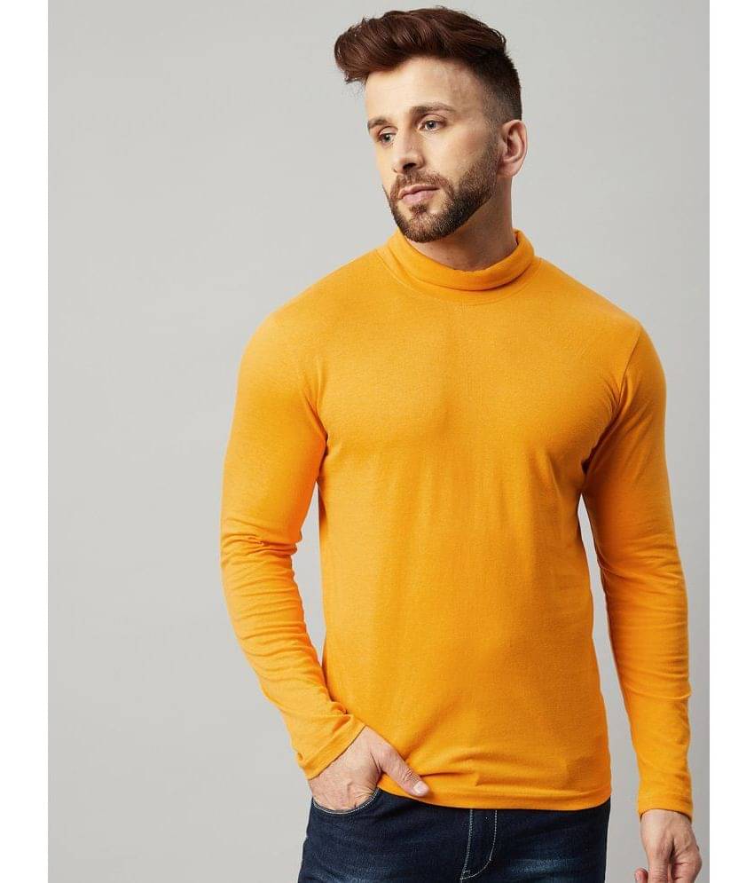 Gritstones Pack of 1 Cotton Blend Regular Fit Men's T-Shirt ( Yellow ) Gritstones Pack of 1 Cotton Blend Regular Fit Men's T-Shirt ( Yellow )