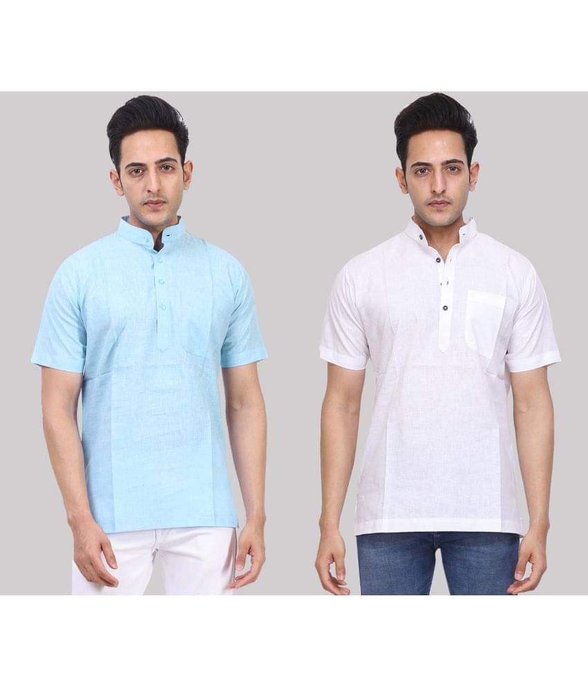     			Kundan - Muticolor Cotton Blend Men's Regular Kurta ( Pack of 2 )