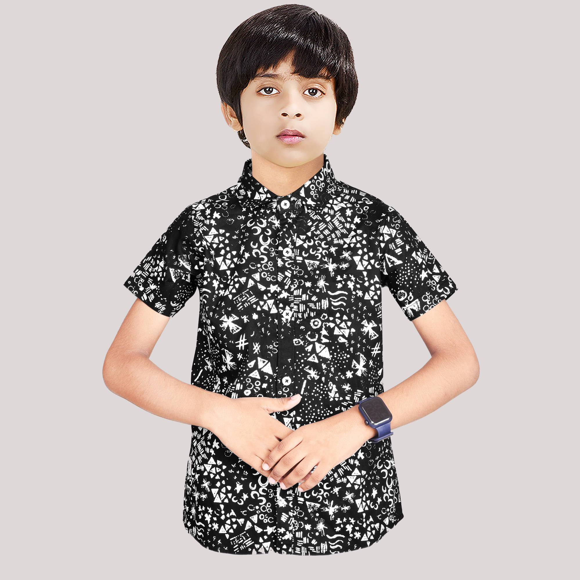 Made In The Shade Pack of 1 Boys 100% Cotton Half Sleeves Shirt ( White ) Made In The Shade Pack of 1 Boys 100% Cotton Half Sleeves Shirt ( White )