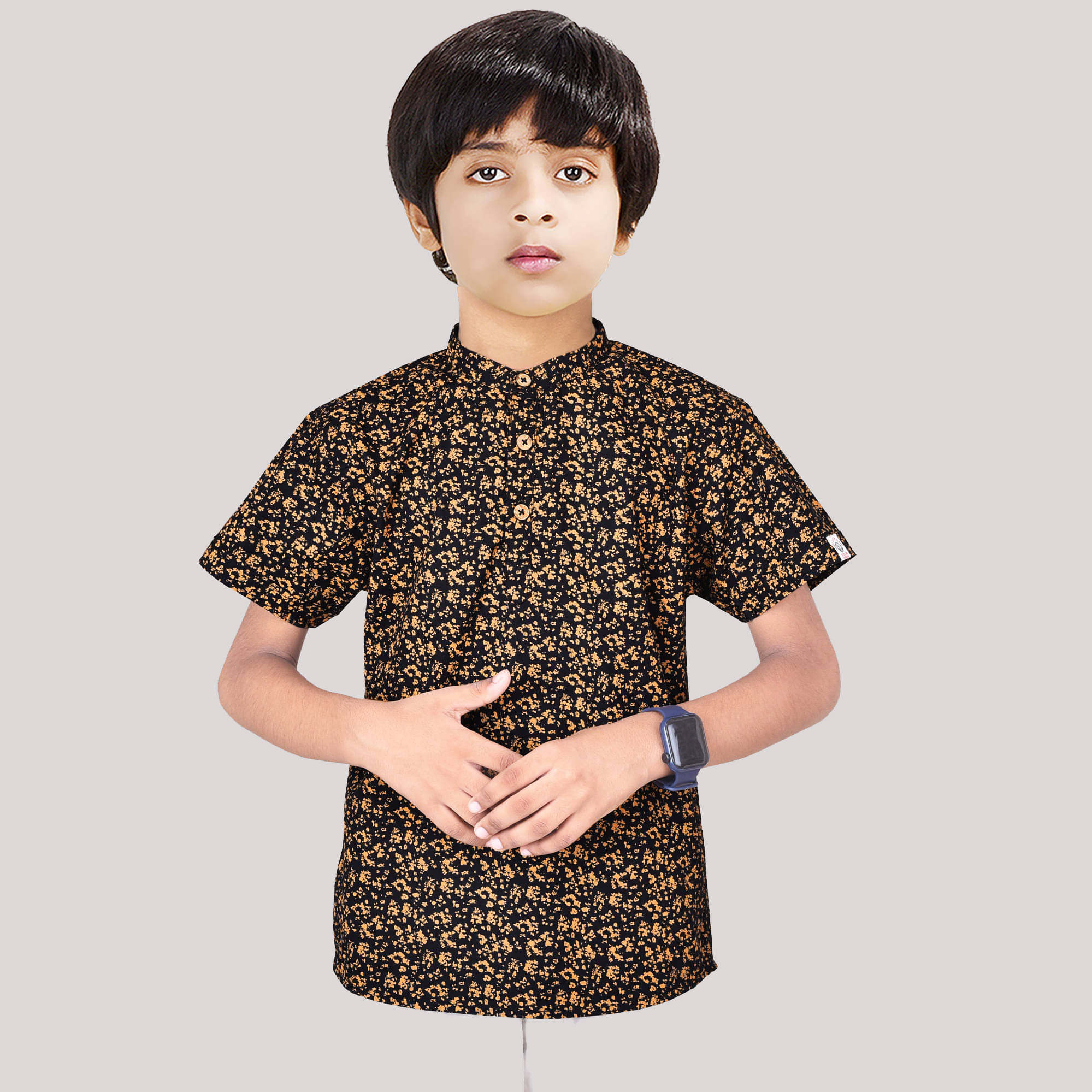 Made In The Shade Pack of 1 Boys Cotton Kurta ( Golden ) Made In The Shade Pack of 1 Boys Cotton Kurta ( Golden )