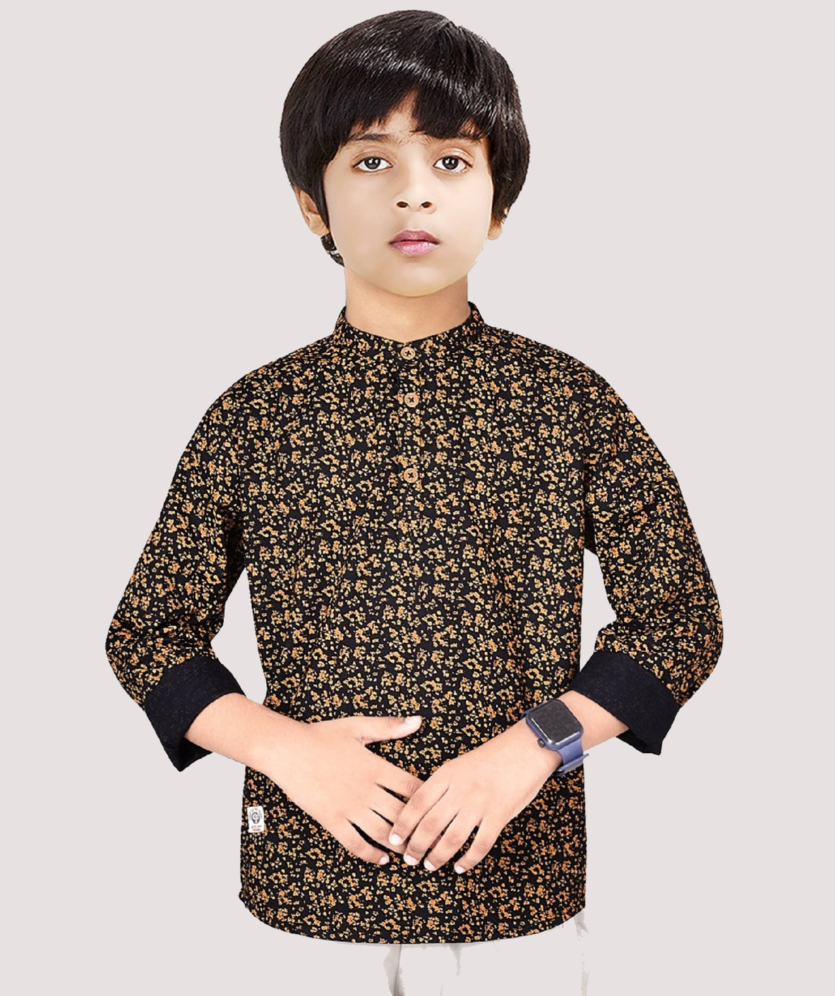 Made In The Shade Pack of 1 Boys Cotton Kurta ( Golden ) Made In The Shade Pack of 1 Boys Cotton Kurta ( Golden )