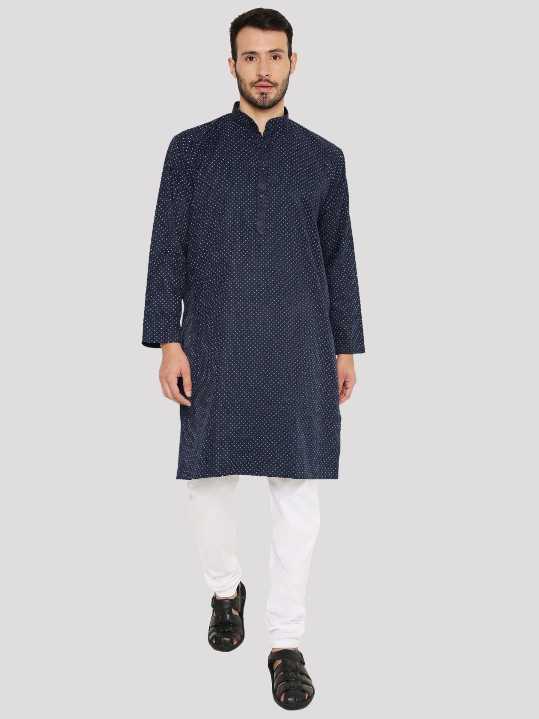 Maharaja - Blue Polyester Regular Fit Men's Kurta Pyjama Set ( Pack of 1 ) Maharaja - Blue Polyester Regular Fit Men's Kurta Pyjama Set ( Pack of 1 )