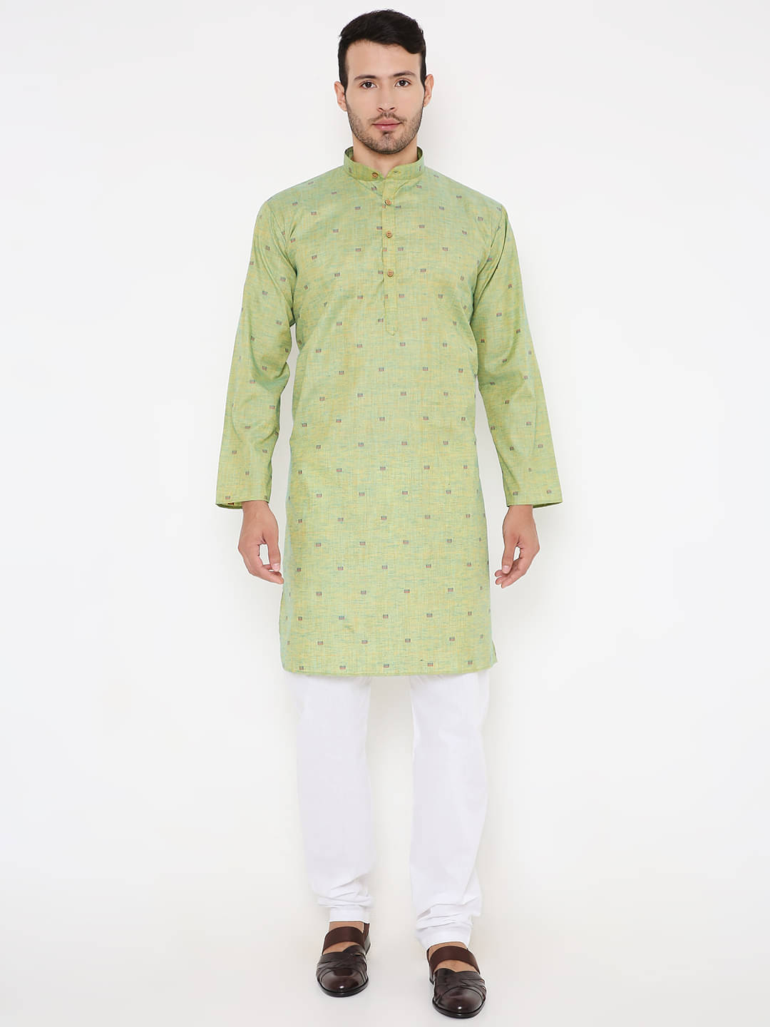 Maharaja - Green Linen Regular Fit Men's Kurta Pyjama Set ( Pack of 1 ) Maharaja - Green Linen Regular Fit Men's Kurta Pyjama Set ( Pack of 1 )