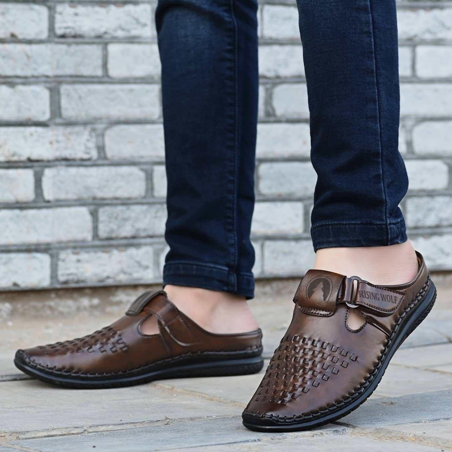 Rising Wolf - Brown  Men's Sandals