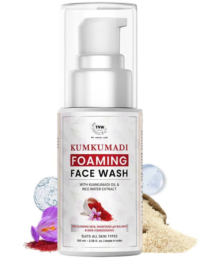 TNW - The Natural Wash Oil,Controlling Kumkumadi Foaming Face Wash Forglowing Skin, 100Ml