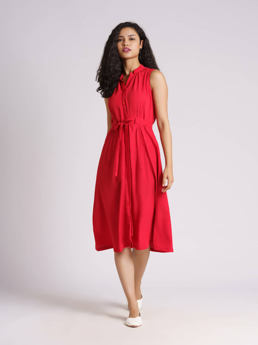 aask - Red Polyester Blend Women's Fit & Flare Dress ( Pack of 1 ) aask - Red Polyester Blend Women's Fit & Flare Dress ( Pack of 1 )