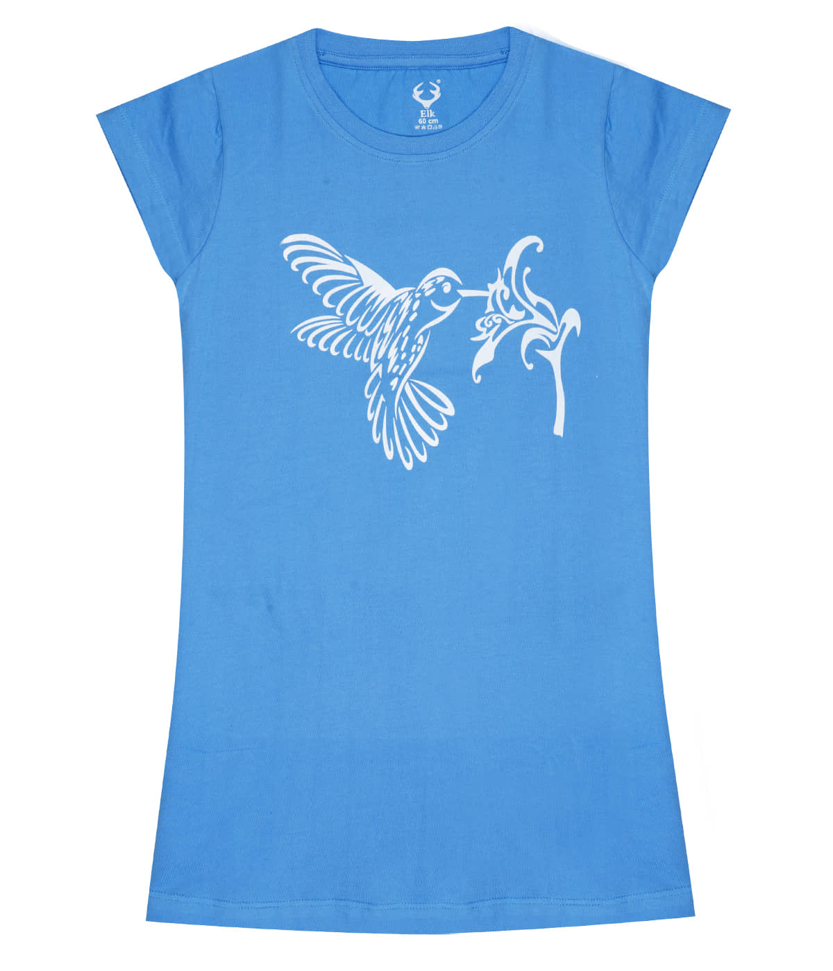 E1K Pack of 1 Girls Cotton T-Shirt ( Blue )